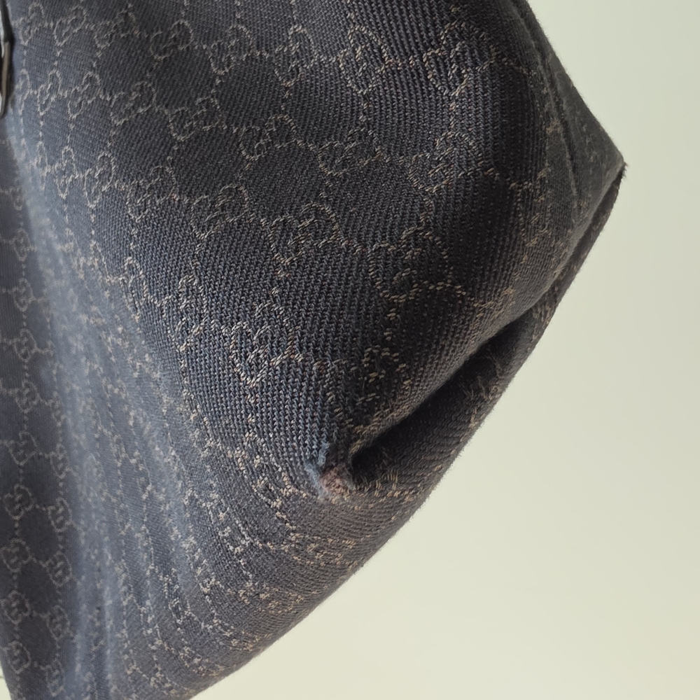 AUTHENTIC Gucci Jolicoeur Charm Tote | Dark Brown GG Canvas | Dustbag - Picture 7 of 16